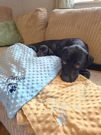 Embroidered Personalised Pet Blankets